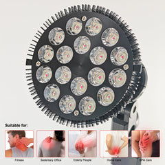 Elitzia infrared therapy lamp side angle highlighting 60-degree beam