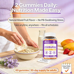 ELLAMENTZ CoQ10 Gummies 120-count bottle ready for daily routine.