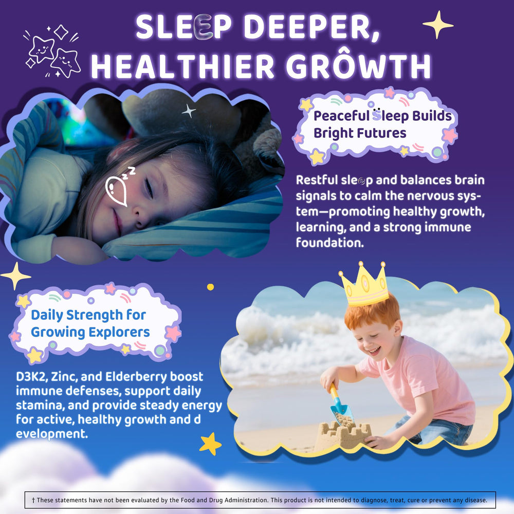 ELLAMENTZ packaging shows age 4+ suitability for gentle sleep support