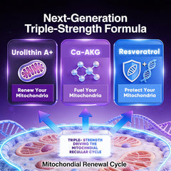 ELLAMENTZ label close-up emphasizing Urolithin A and resveratrol ingredients