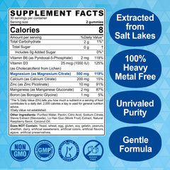 ELLAMENTZ Magnesium Citrate Gummies bottle back shows ingredients and directions