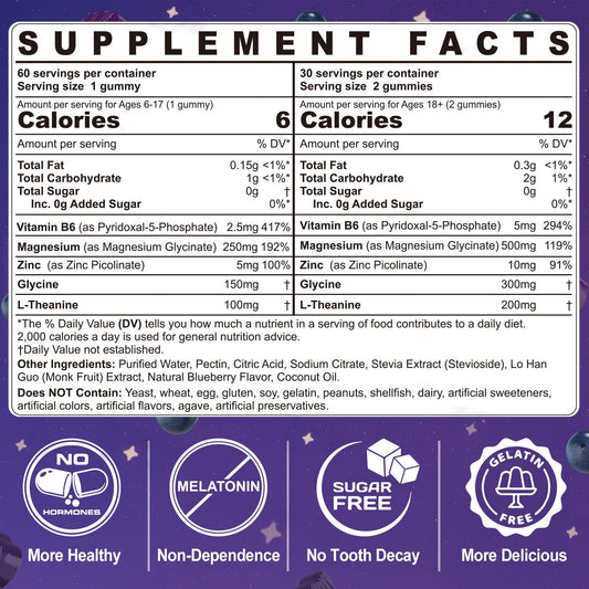 ELLAMENTZ Gummies closeup label highlighting sugar-free formulation.