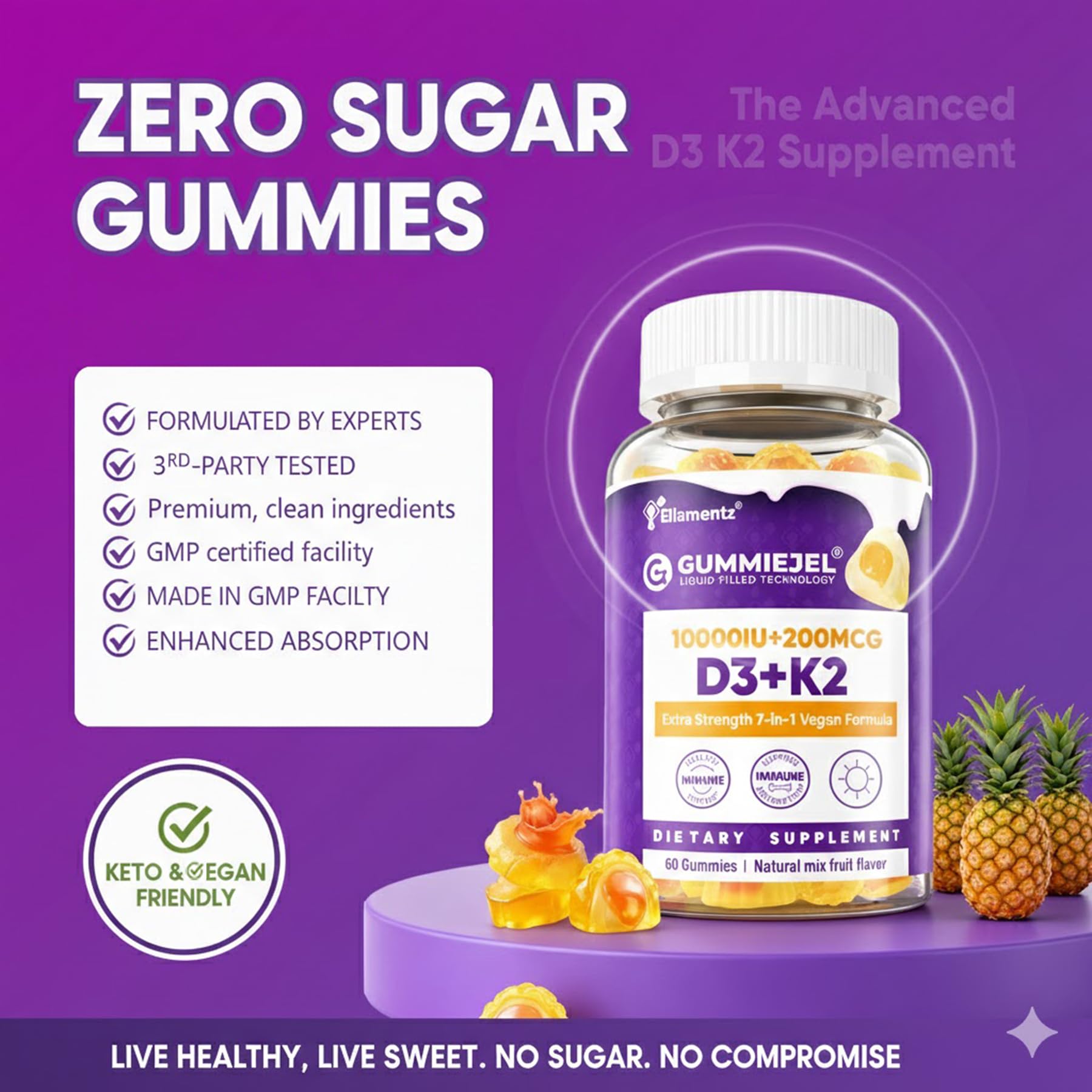 ELLAMENTZ manufacturing facility sign indicating strict quality standards