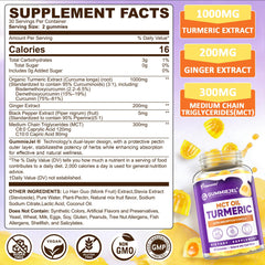 ELLAMENTZ turmeric gummies close-up shows vibrant orange color for absorption