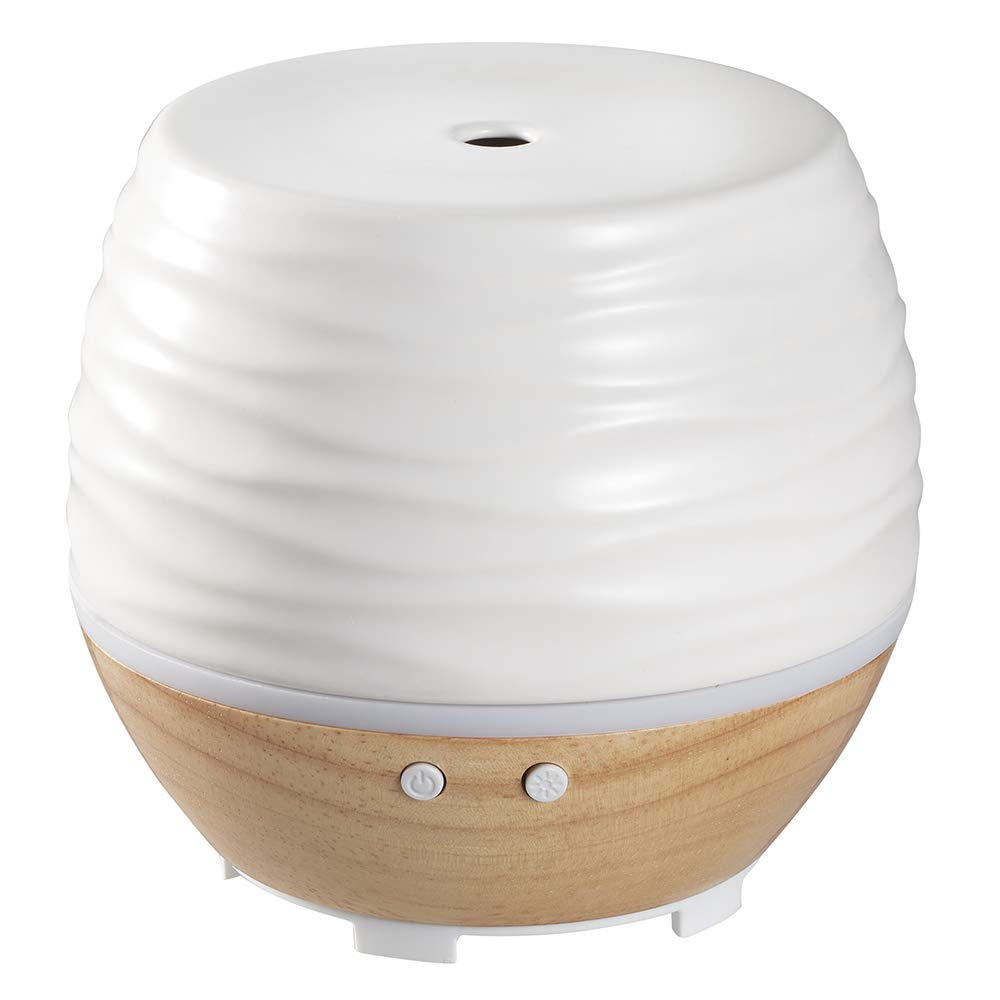 Ellia Ascend diffuser with ceramic-wood finish creates a calm, stylish space.