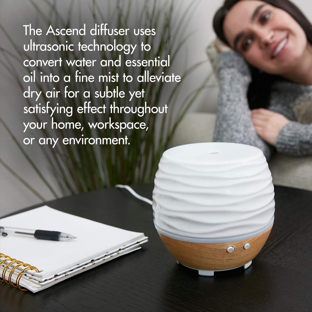 Ellia Ascend mist-release demonstrates gentle diffusion for a cozy room.