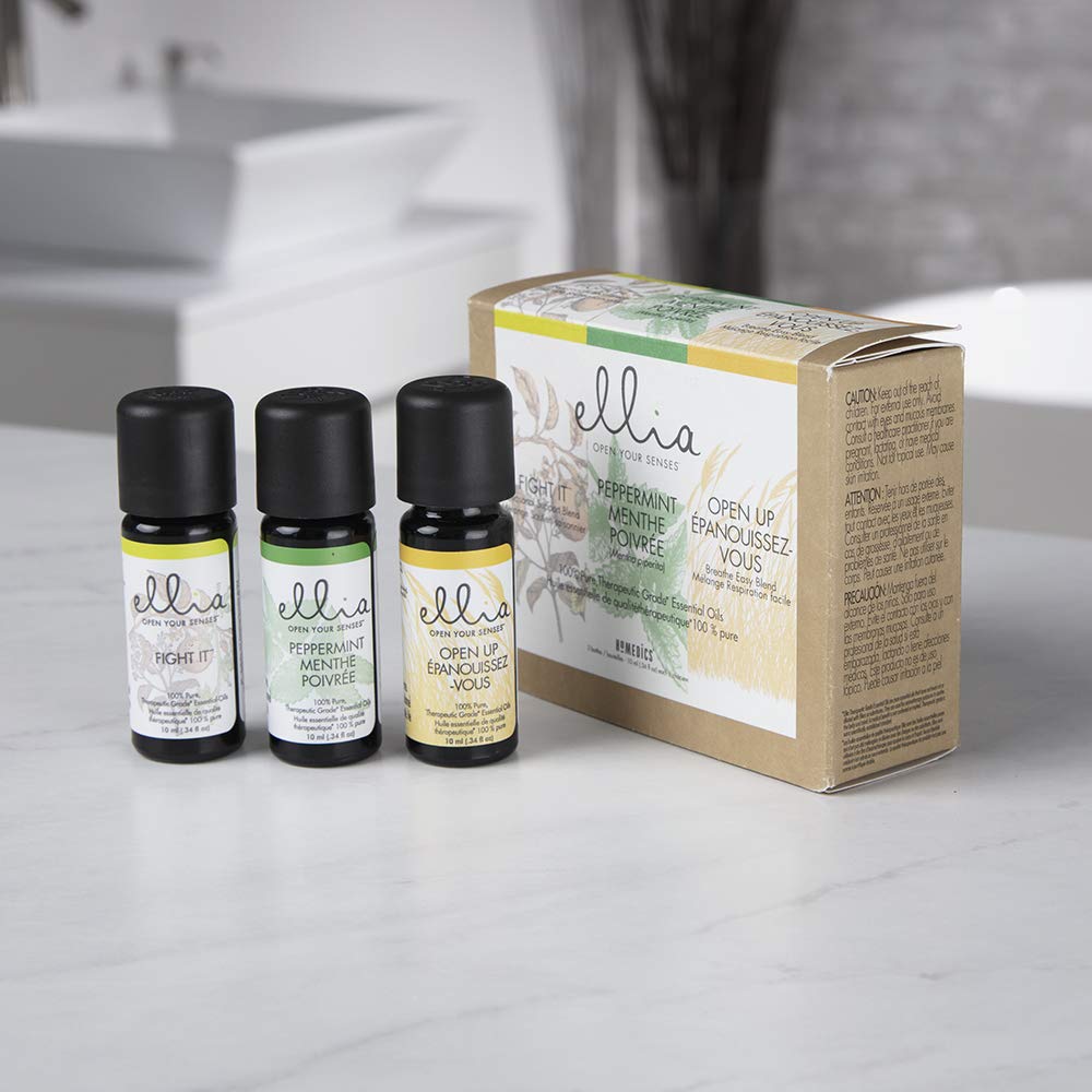 Ellia Breath Deep 3-pack box illustrating the versatile essential oil trio.