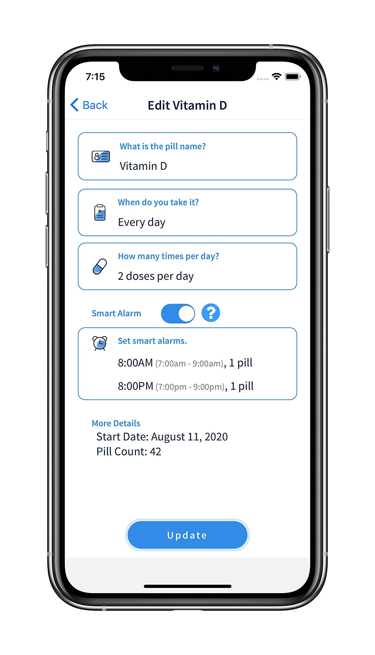 Elliegrid hall effect sensors track adherence and prompt refills.