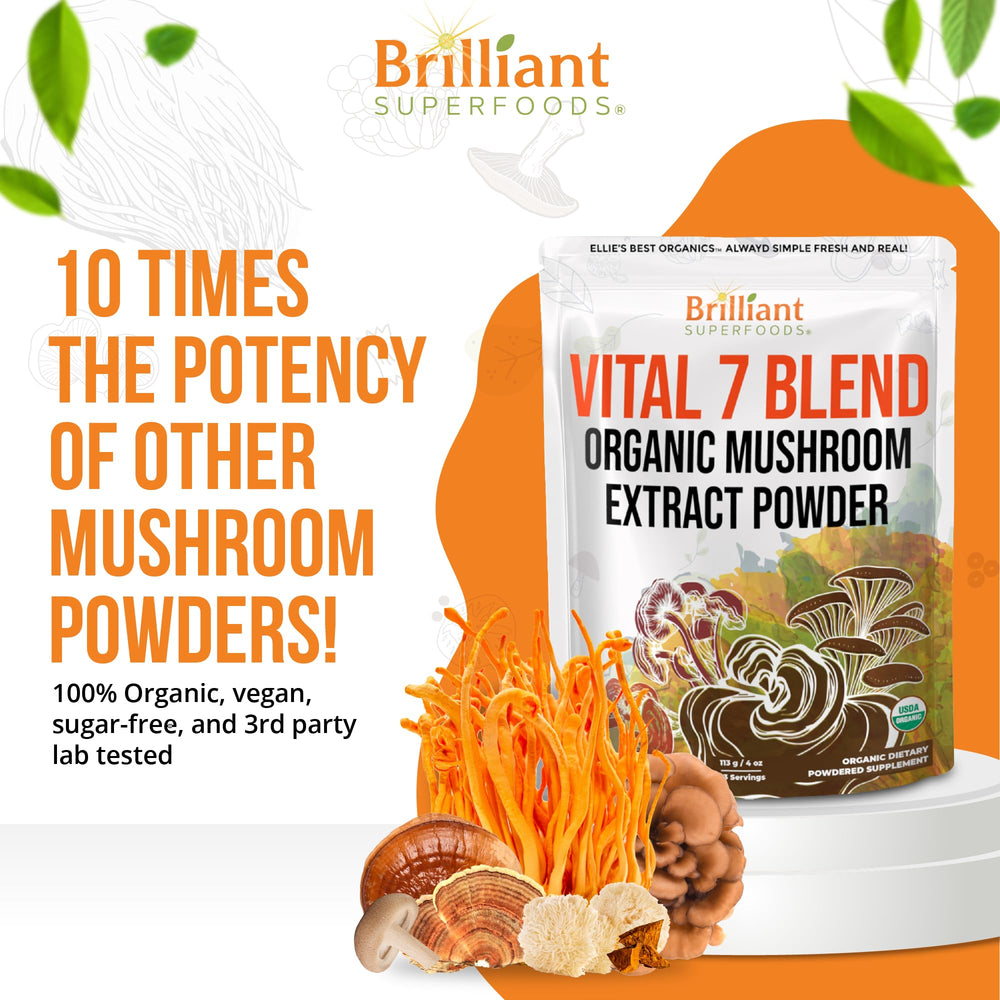 Ellie's Best 7 Mushroom Extract organic certification badge