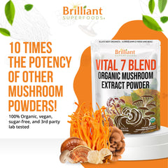 Ellie's Best 7 Mushroom Extract organic certification badge
