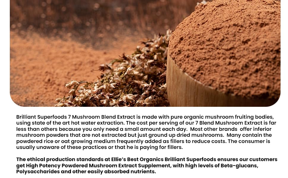 Ellie's Best 7 Mushroom Extract pour shows easy dosing