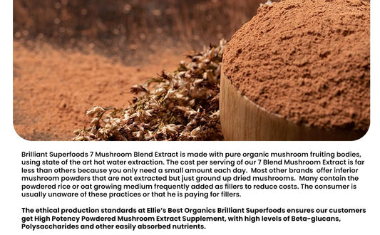 Ellie's Best 7 Mushroom Extract pour shows easy dosing