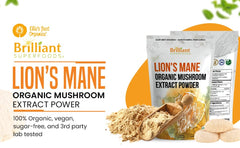 Ellie's Best Lions Mane powder dissolves easily in tea or juice