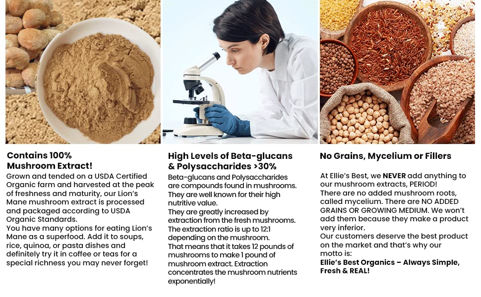Lions Mane powder blends easily into tea or juice