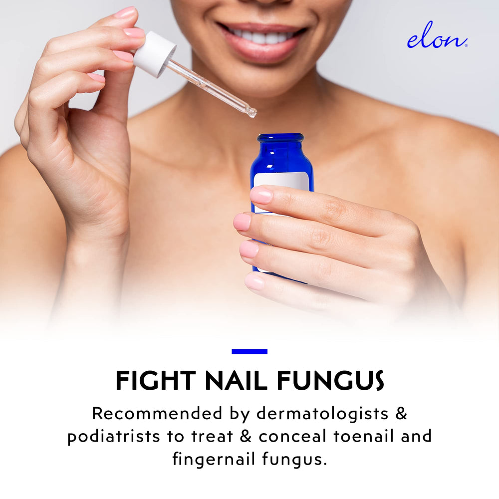 Elon Dual Defense dropper applying to clean nail