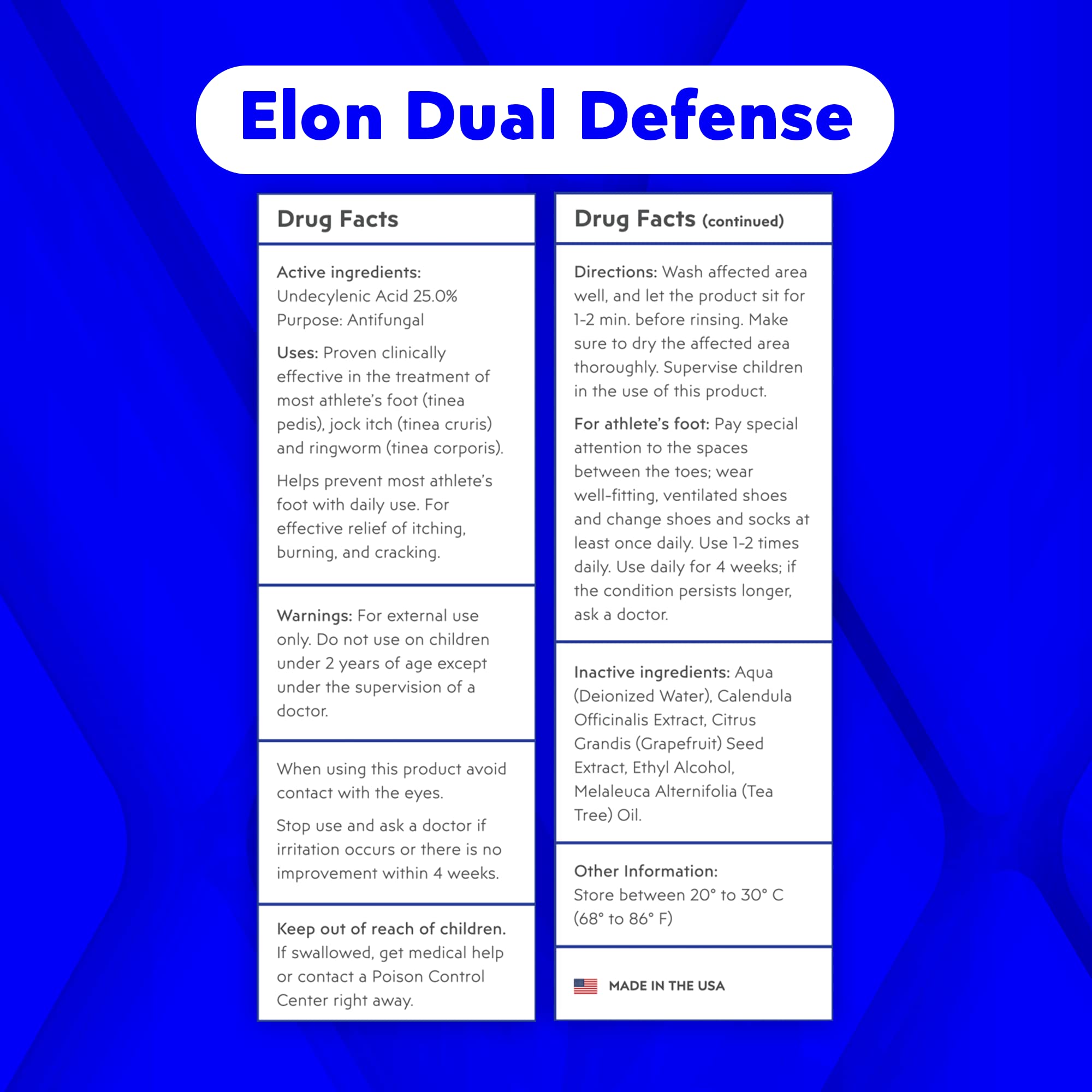 Dermatologist and podiatrist recommended Elon Essentials badge