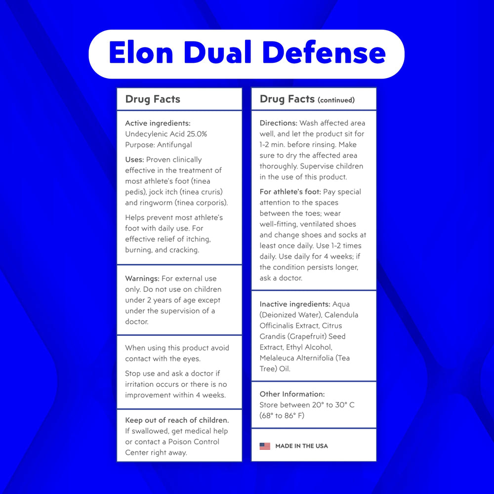 Dermatologist and podiatrist recommended Elon Essentials badge