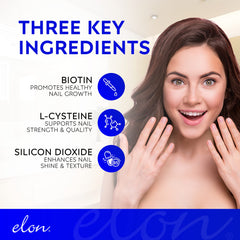 Nails before-after using Elon Matrix Plus 3000 for smoother appearance