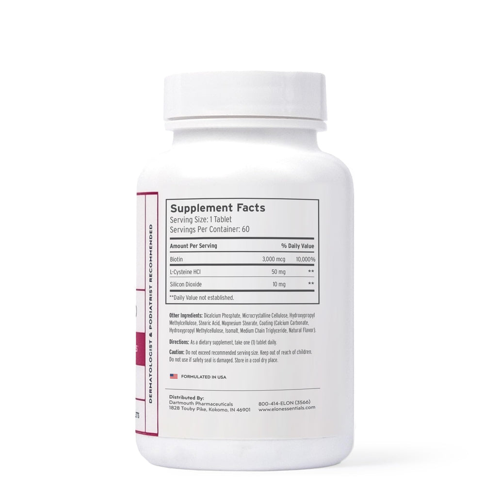 Biotin L-Cysteine Silicon Dioxide highlighted in Elon Matrix Plus 3000 ingredients