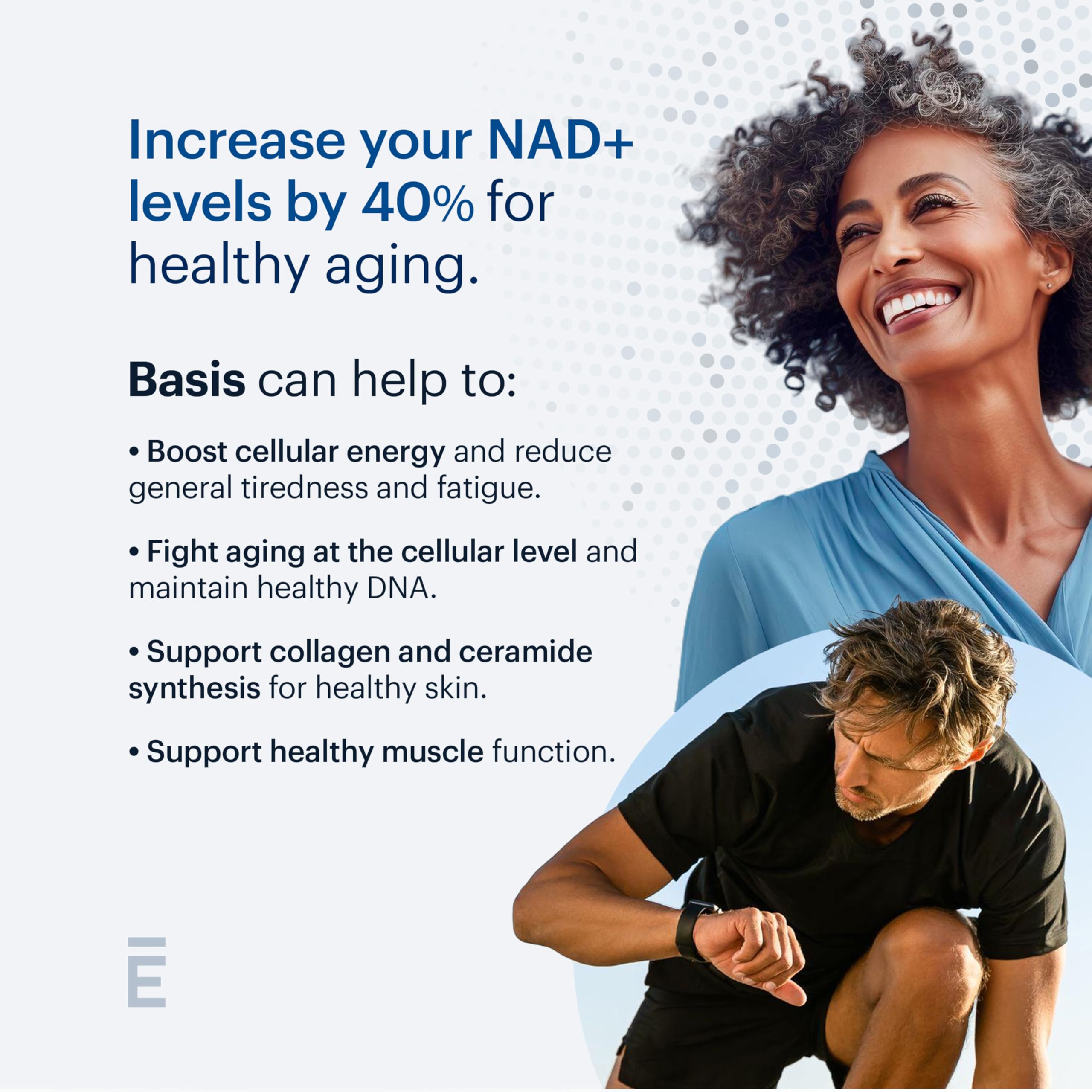 ELY-SIUM Basis NAD Plus capsules arranged for daily energy support