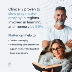 ELYSIUM Matter capsules close-up emphasizing omega-3 DHA and EPA content.