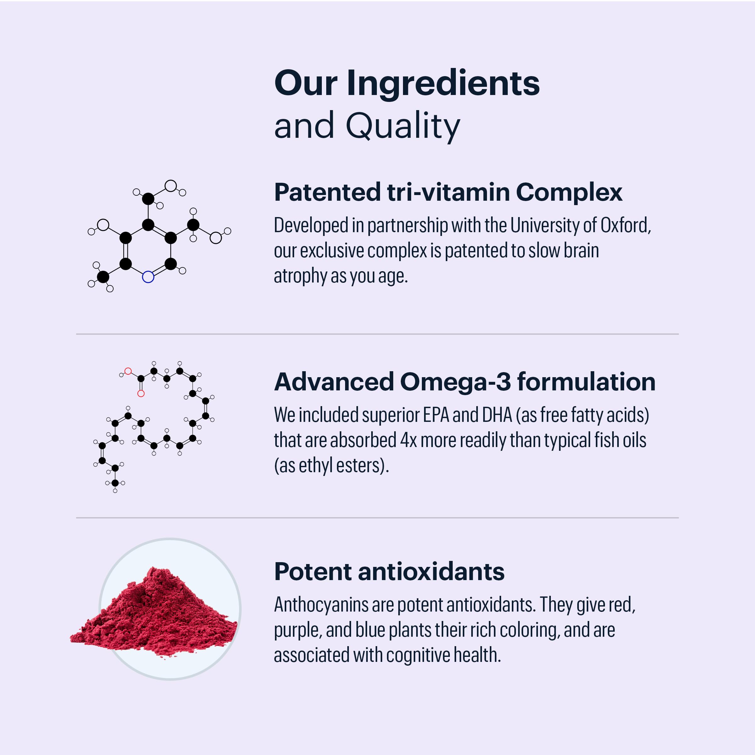 ELYSIUM Matter packaging box highlighting science-backed brain health benefits.