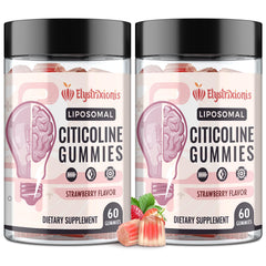 Elystrixionis Citicoline supplement bottle front for daily brain support in a sleek package.