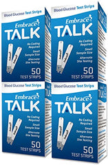 Embrace Blood Glucose Test Strips 200Ct box for accurate readings with Embrace meters