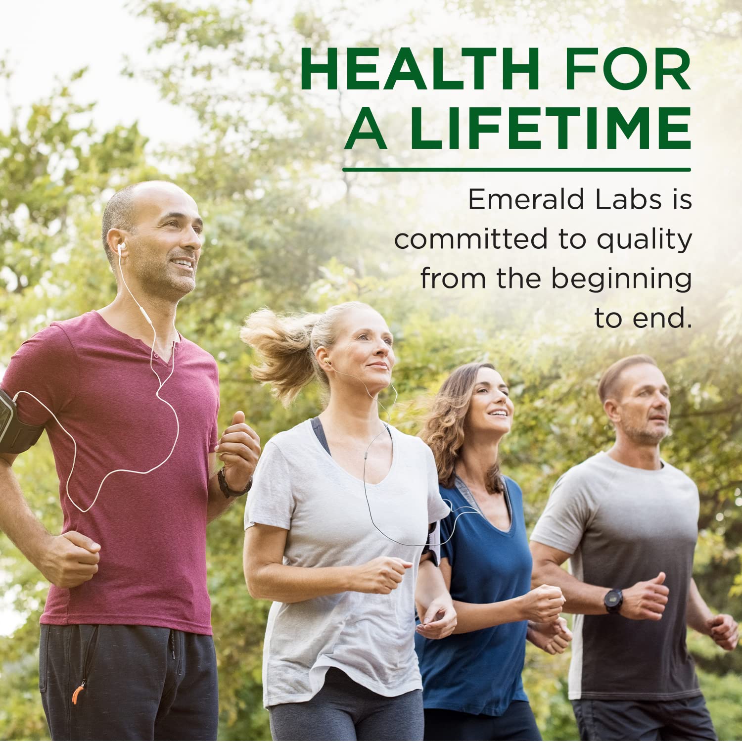 EMERALD LABS additive-free formulation label signals clean supplement