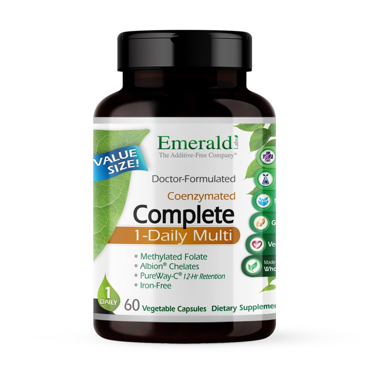 Emerald Labs Complete bottle with capsules for daily immune support and wellness