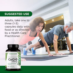 Emerald Labs CoQ10 bottle in daily routine setting