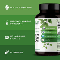 Emerald-labs-label image highlights per serving amounts of MSM and chondroitin sulfate