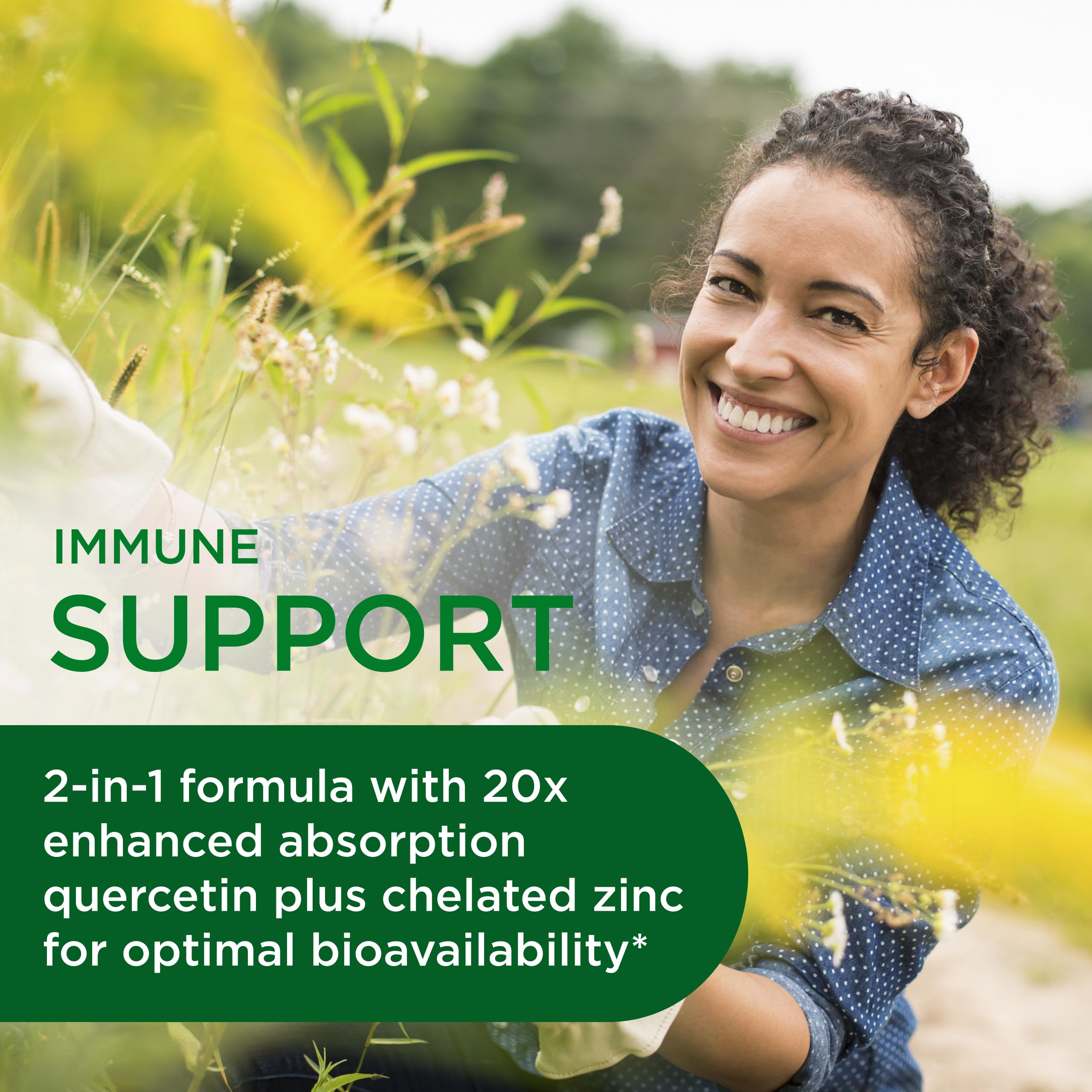 Emerald Labs Quercetin Phytosome Plus capsules closeup emphasizing plant-based additive-free formulation for daily use.