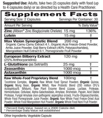 Close-up of Emerald Labs Vision Health capsules highlighting lutein and zeaxanthin for eye health