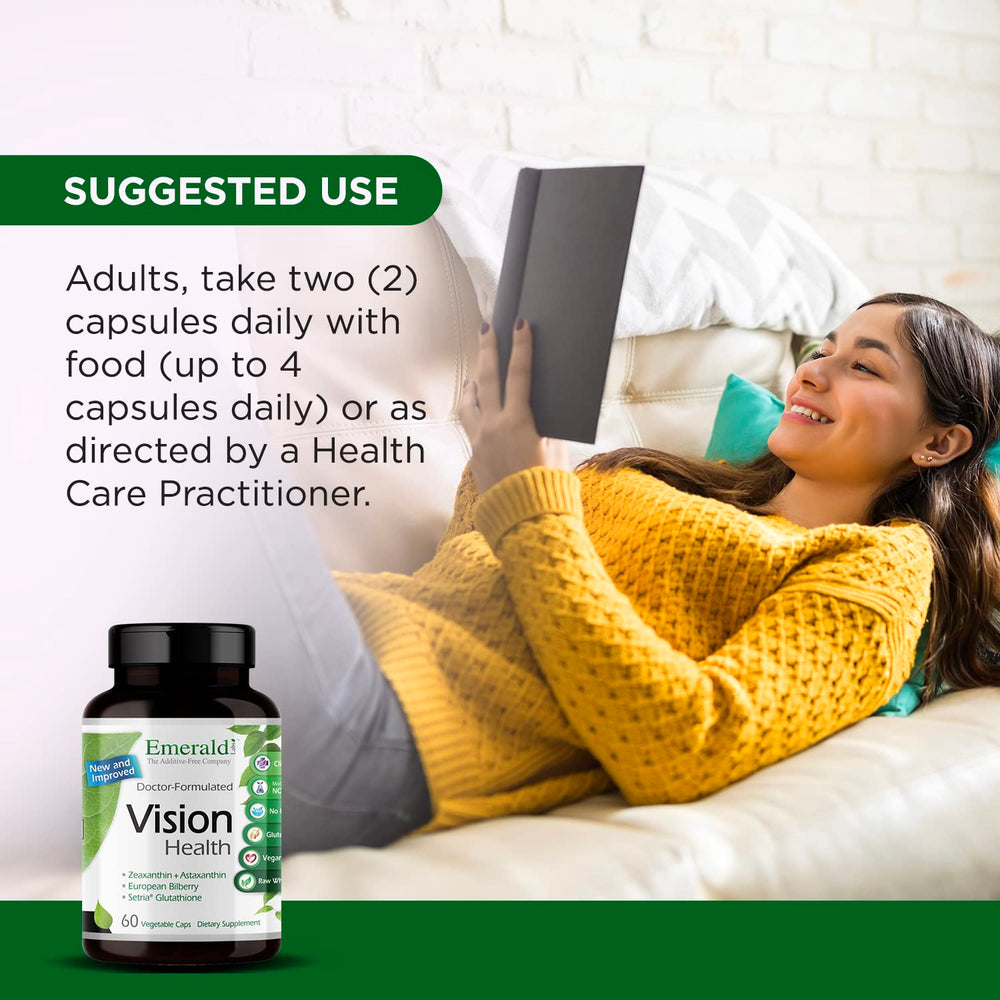 Albion Chelated Zinc on Emerald Labs Vision Health bottle emphasizing mineral support