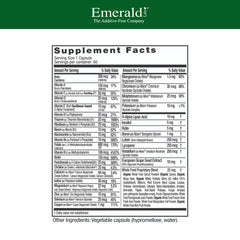 Emerald Labs Women's 1-Daily Multi bottle label with branded nutrient forms