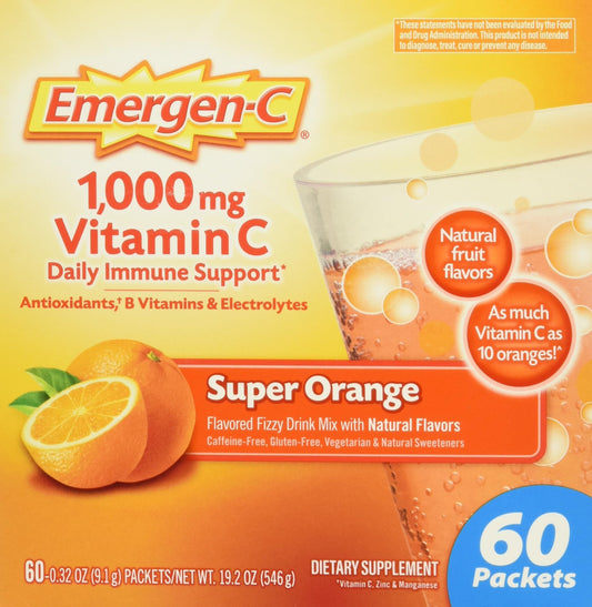 Emergen-C 130213 tub front with citrus powder for daily wellness