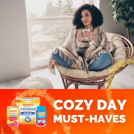 Emergen-C Crystals pour-in-mouth action for quick vitamin C boost without water.