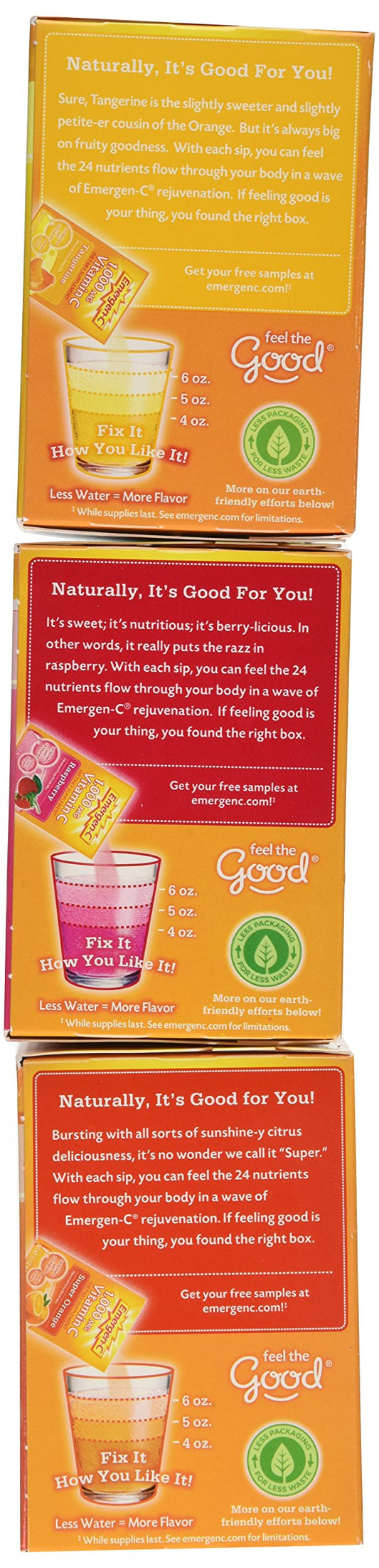 Emergen-C fizzy powder dissolving in water for a citrus drink.