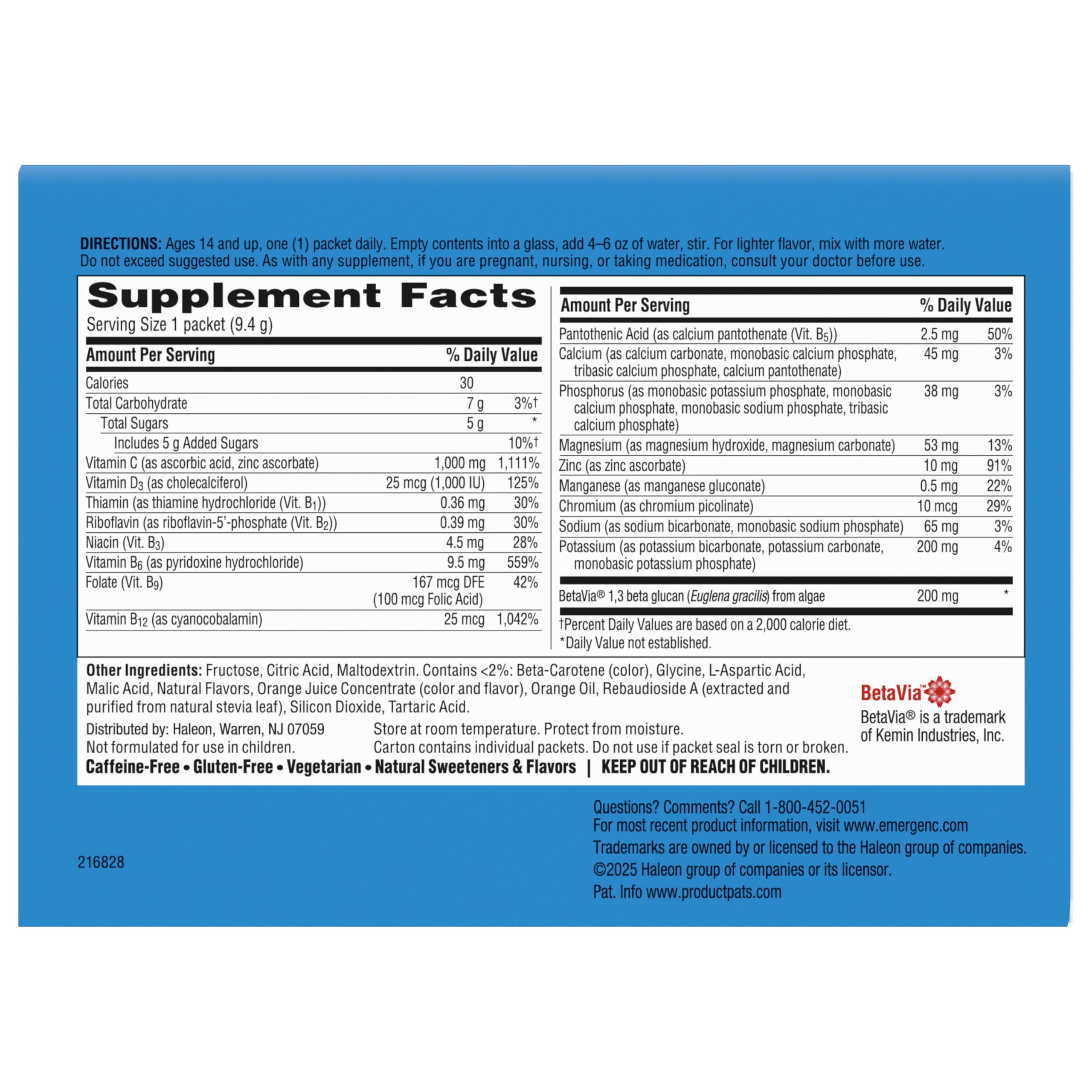 Emergen-C Immune+ back-to-school packaging for busy mornings