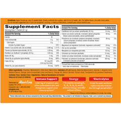 Gluten-free, vegetarian Emergen-C packaging emphasizing caffeine-free immunity support.