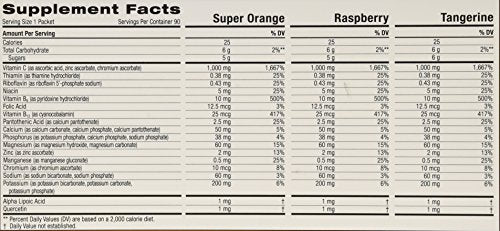 Emergen-C orange, raspberry, and tangerine flavors shown as variety options.