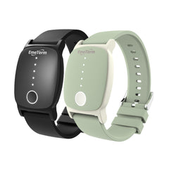EmeTerm Explore Galaxy Black Wristband on the wrist for travel-related nausea relief.