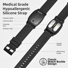 EmeTerm Explore Waterproof Wristband worn during swimming or hand washing.