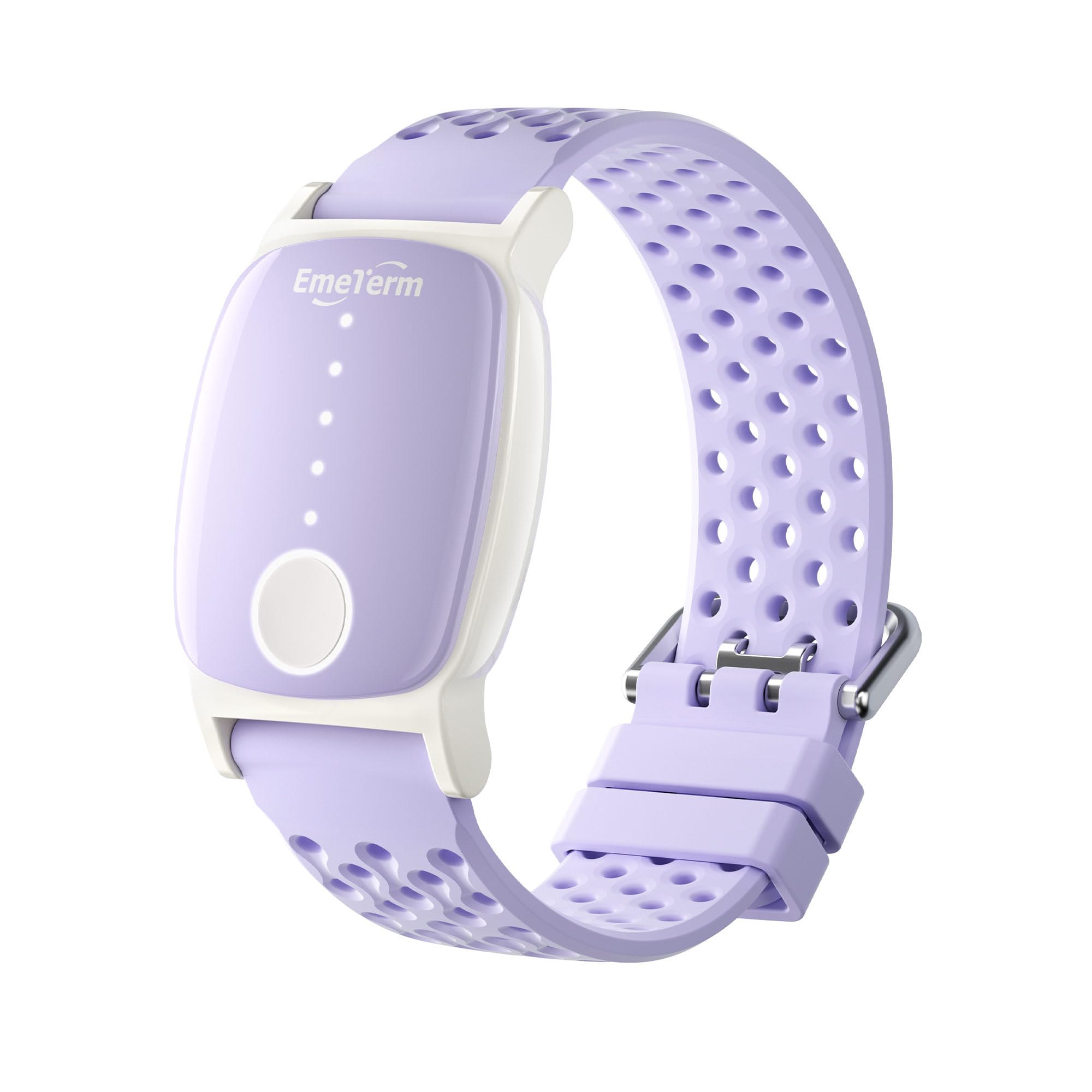 EmeTerm Explore wristband worn on the wrist for drug-free nausea relief during travel