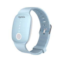 EmeTerm Fashion wristband on the wrist provides non-drowsy nausea relief while traveling