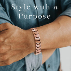 EMF Shield Copper Bracelet magnet network, eight 3000 Gauss magnets for balanced wear.
