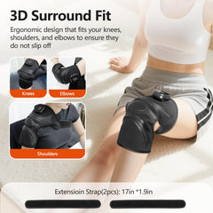 Emicool 3-in-1 knee, shoulder, and elbow heating pad fits securely.