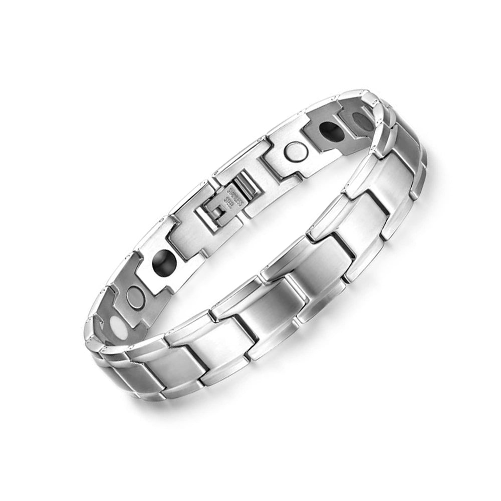 Emmori Ultra Strength Bracelet close-up of the silver finish for daily wrist comfort