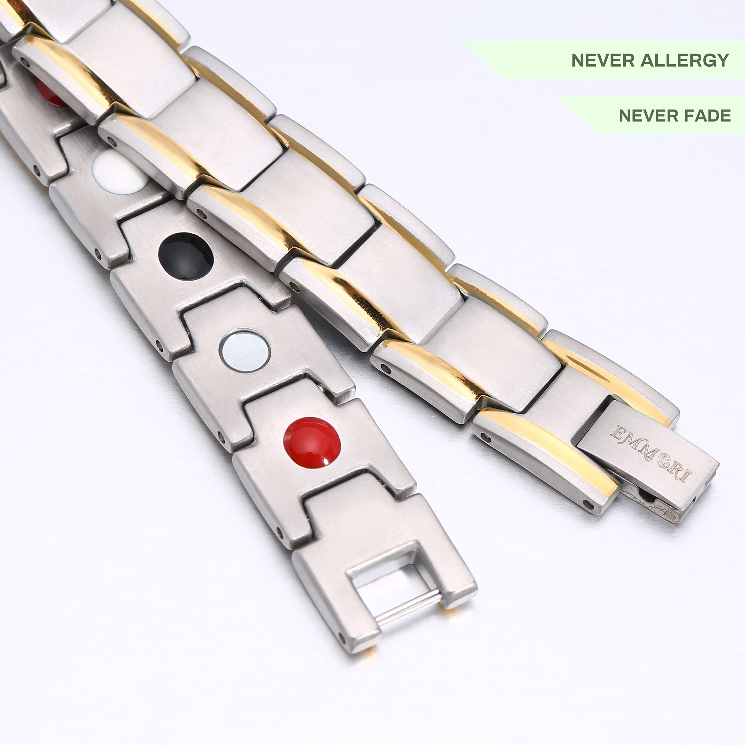 Emmori Ultra Strength Bracelet clasp close-up showing secure wear for active days